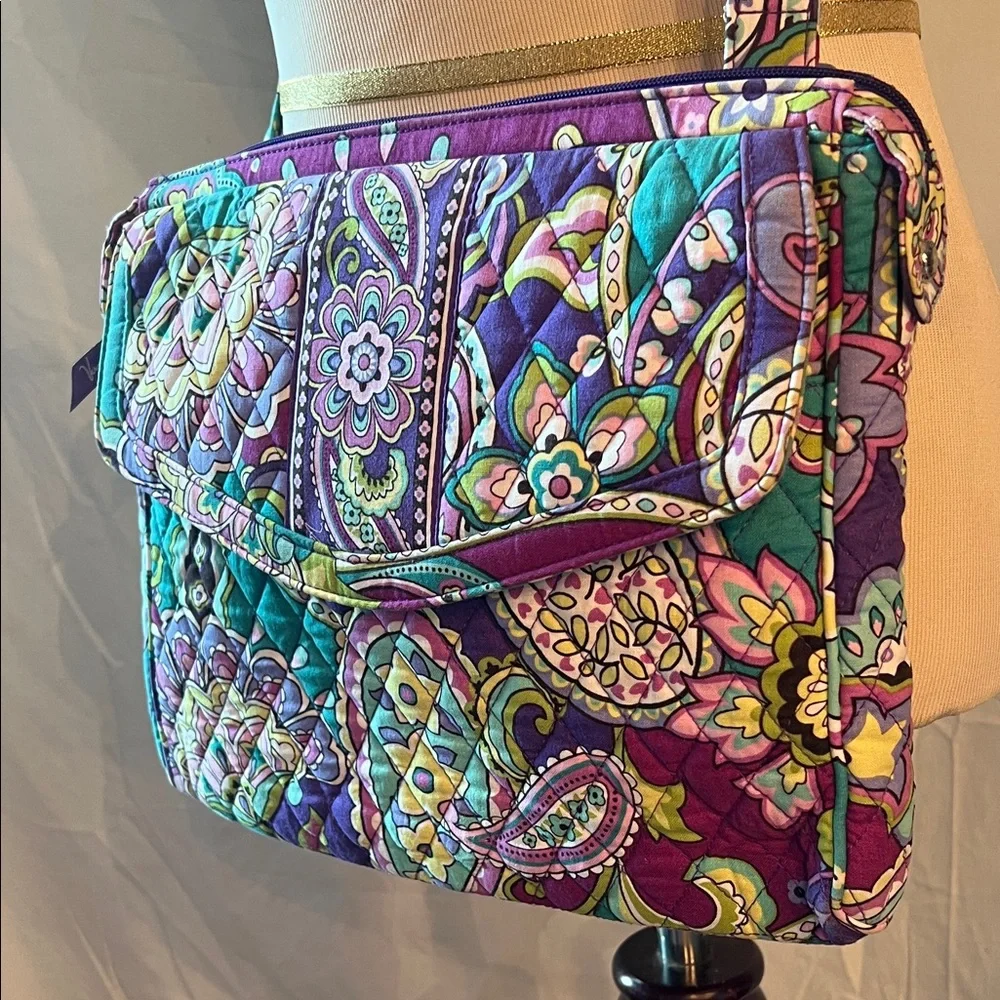 Vera Bradley Purple and Blue Laptop Bag - Picture 3 of 13